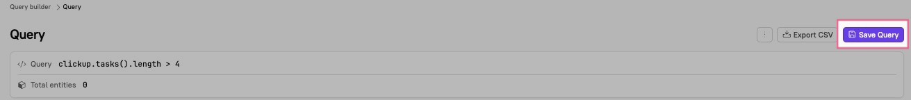 Click "Save query" in the upper right.