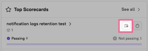 Click the action items icon to see action items for that Scorecard.