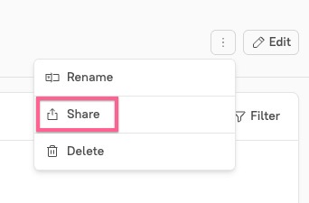 Click the 3 dots icon then click Share.