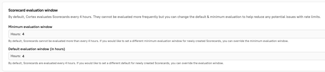 Set the Scorecard evaluation window.